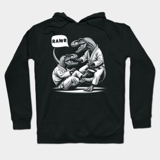 BJJ T-Rex Dinosaurs Grappling Funny Jiu Jitsu Hoodie